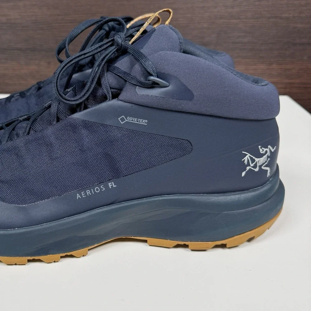 Arc'teryx Aerios FL Mid Gore-Tex Hiking Trial Boots Shoes - US 9 - Blue/ Gum